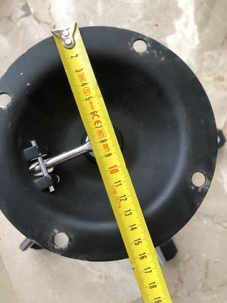 Base de silla con amortiguador y ruedas cromado.