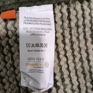 Alfombra de lana verde/gris