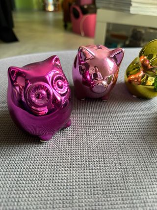Set 4 salvadanai ceramica laccata