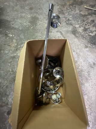 Mueble baño vintage 80s madera y metal