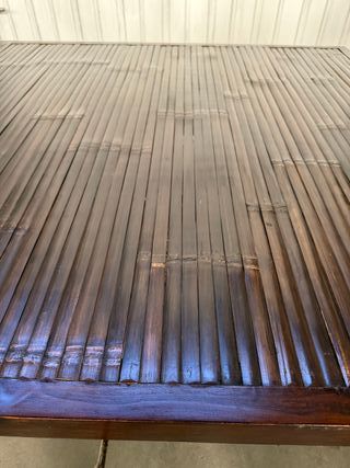 Mesa de centro bambú y madera 120x120x45