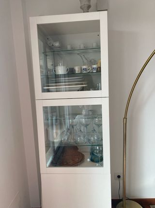 Vetrina BESTÅ Ikea in Vetro Trasparente