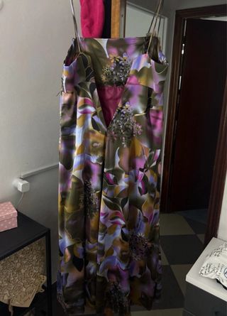Vestido largo estampado floral
