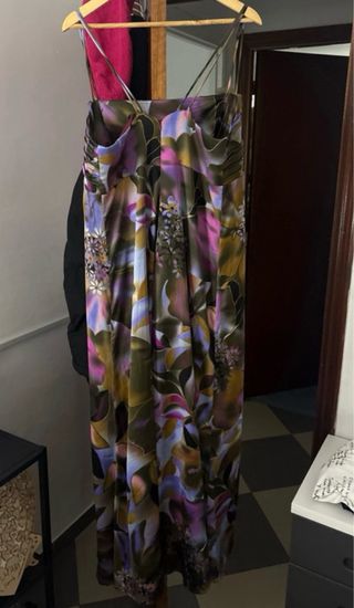 Vestido largo estampado floral