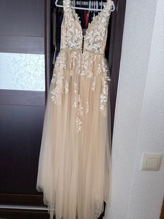 Vestido de Novia Beige