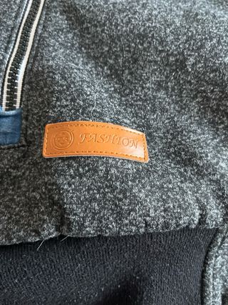 Cazadora borrego gris negro XL invierno