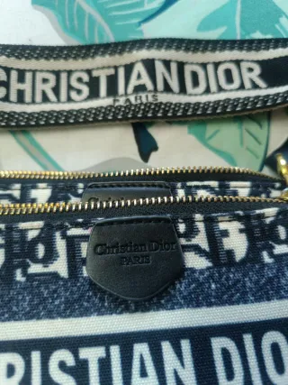 Bolso Christian Dior Azul y Blanco