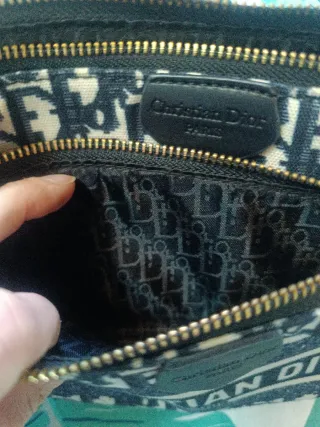 Bolso Christian Dior Azul y Blanco