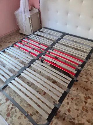 Somier de láminas metálico y madera