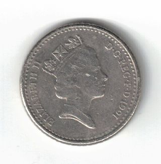 Moneta Regno Unito Five Pence 1991