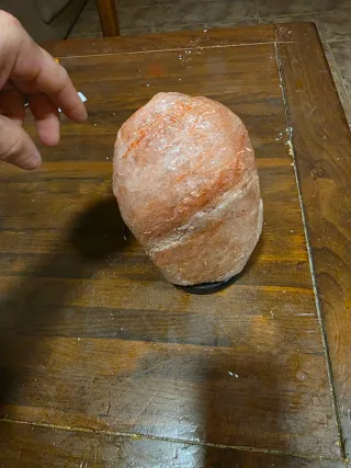 Lámpara de piedra de sal natural