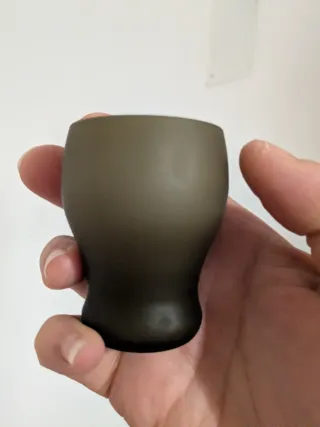 Set 6 Bicchierini Vetro kaki  Bianco