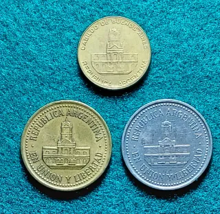 TIRA DE MONEDAS DE ARGENTINA