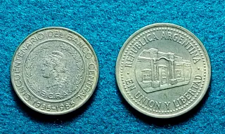 TIRA DE MONEDAS DE ARGENTINA