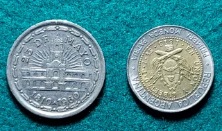 TIRA DE MONEDAS DE ARGENTINA