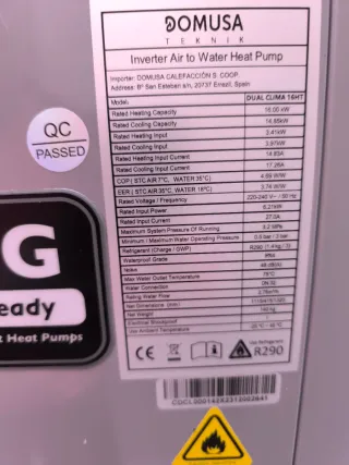 Aerotermia Domusa Dual Clima 16 HT