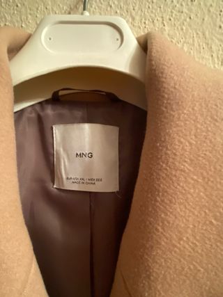 Abrigo Mango Beige Talla XXL