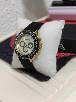 Reloj MEGIR Hombre Negro y Dorado