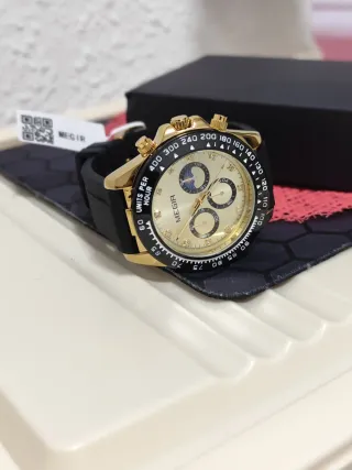 Reloj MEGIR Hombre Negro y Dorado