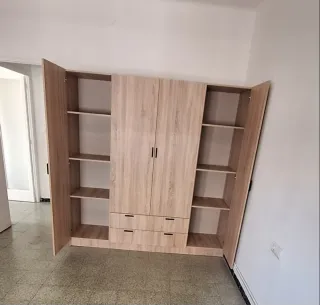 Armario modular blanco madera