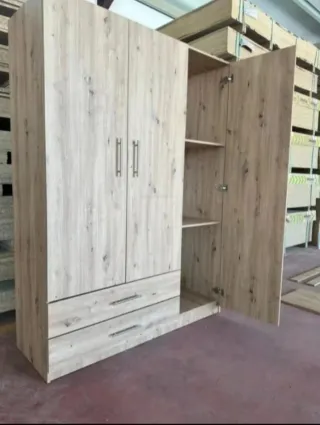 Armario modular blanco madera