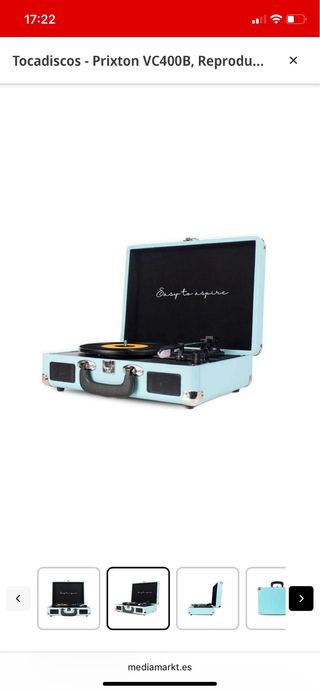 Tocadiscos Prixton VC400B Nuevo