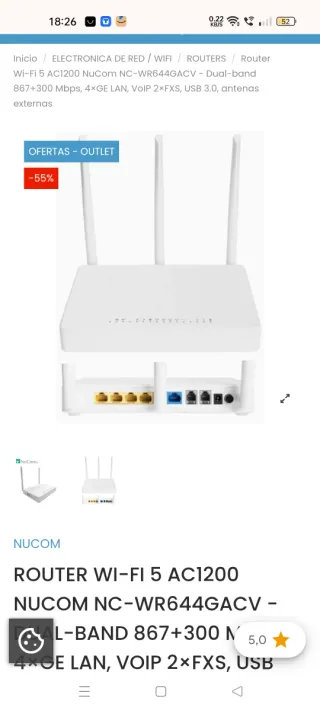 Router Wi-Fi con Antenas