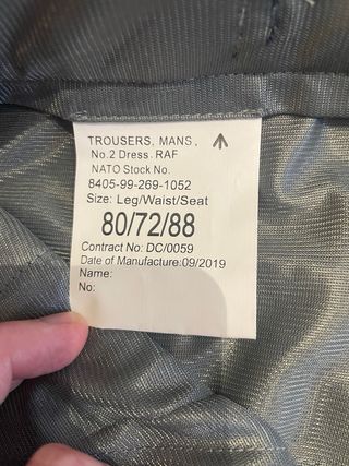 Pantalones militares Royal Air Force