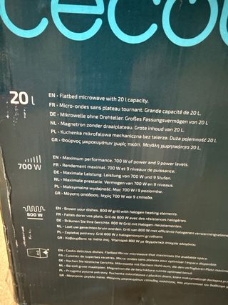 Microondas Cecotec Proclean 3180 Nuevo