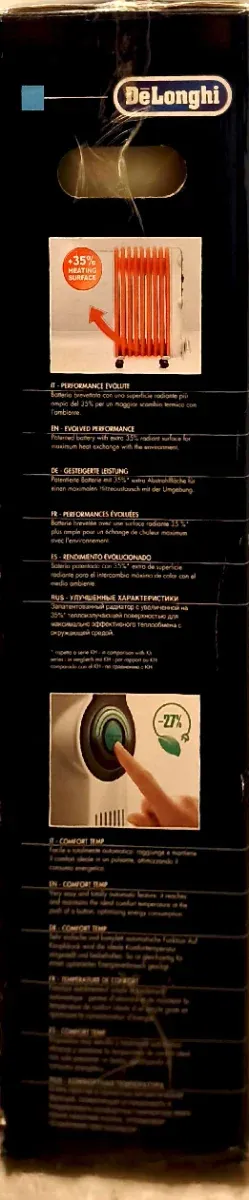 Radiador DeLonghi Eléctrico Aceite