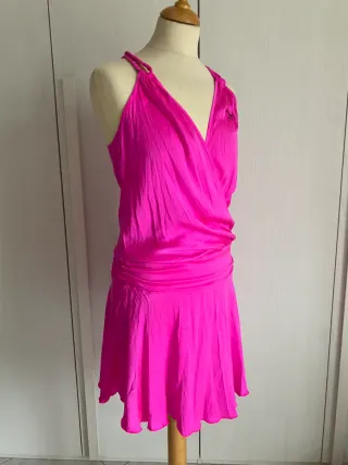 Abito donna Hollywood S seta fucsia