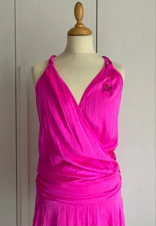 Abito donna Hollywood S seta fucsia