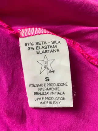 Abito donna Hollywood S seta fucsia