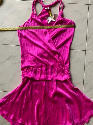 Abito donna Hollywood S seta fucsia