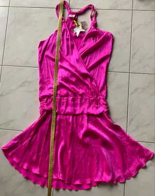 Abito donna Hollywood S seta fucsia