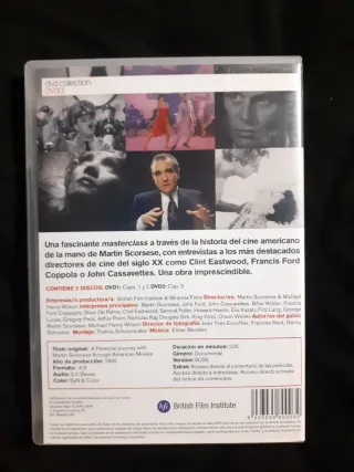 DVD Martin Scorsese Viaje Películas Americanas