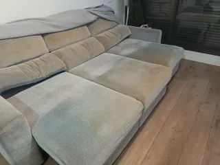 Sofá Cama Ikea 3 Plazas Gris. Fotos abierto .