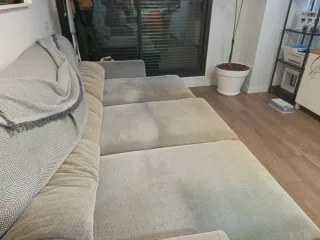 Sofá Cama Ikea 3 Plazas Gris. Fotos abierto .