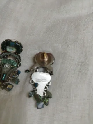 Pendientes Ayala Bar cristal verde y azul