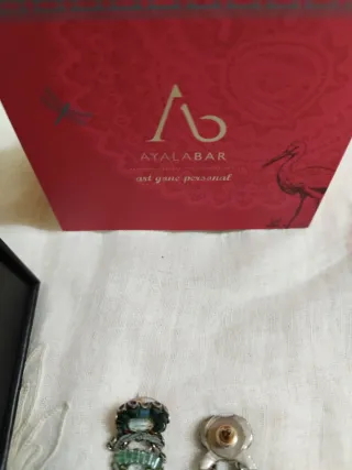 Pendientes Ayala Bar cristal verde y azul