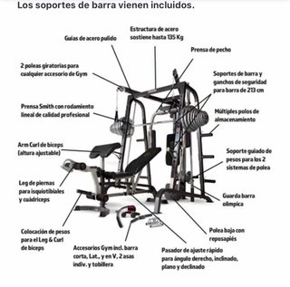Equipamiento de gimnasio completo o separado