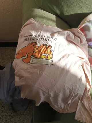 Camiseta rosa Garfield I tried