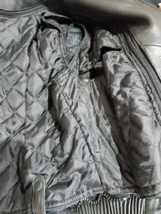 Chaqueta Moto Mujer Negra y Amarilla