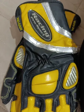 Chaqueta Moto Mujer Negra y Amarilla