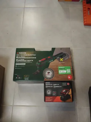 Parkside 20V Multiherramienta Batería y cargador