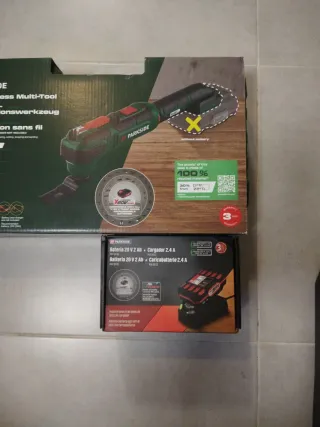 Parkside 20V Multiherramienta Batería y cargador