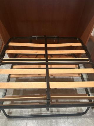 Cama mueble madera y metal