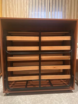 Cama mueble madera y metal