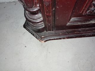 Taquillón antiguo madera y mármol