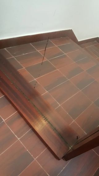 Espejo antiguo retro castellano madera y cristal